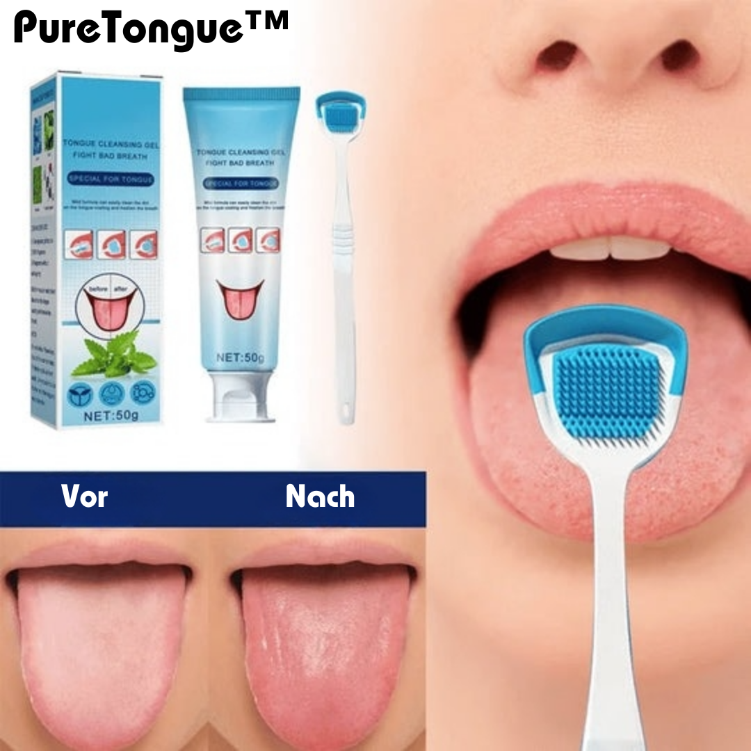 PureTongue™ Zungenreinigungsgel mit Bürste
