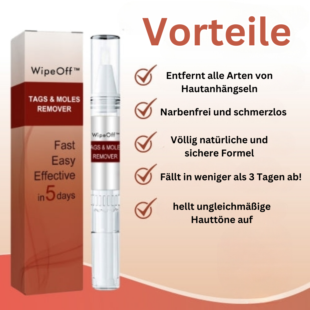 WipeOff™ Hautanhängsel & Maulwurfsentferner (1+1 GRATIS)