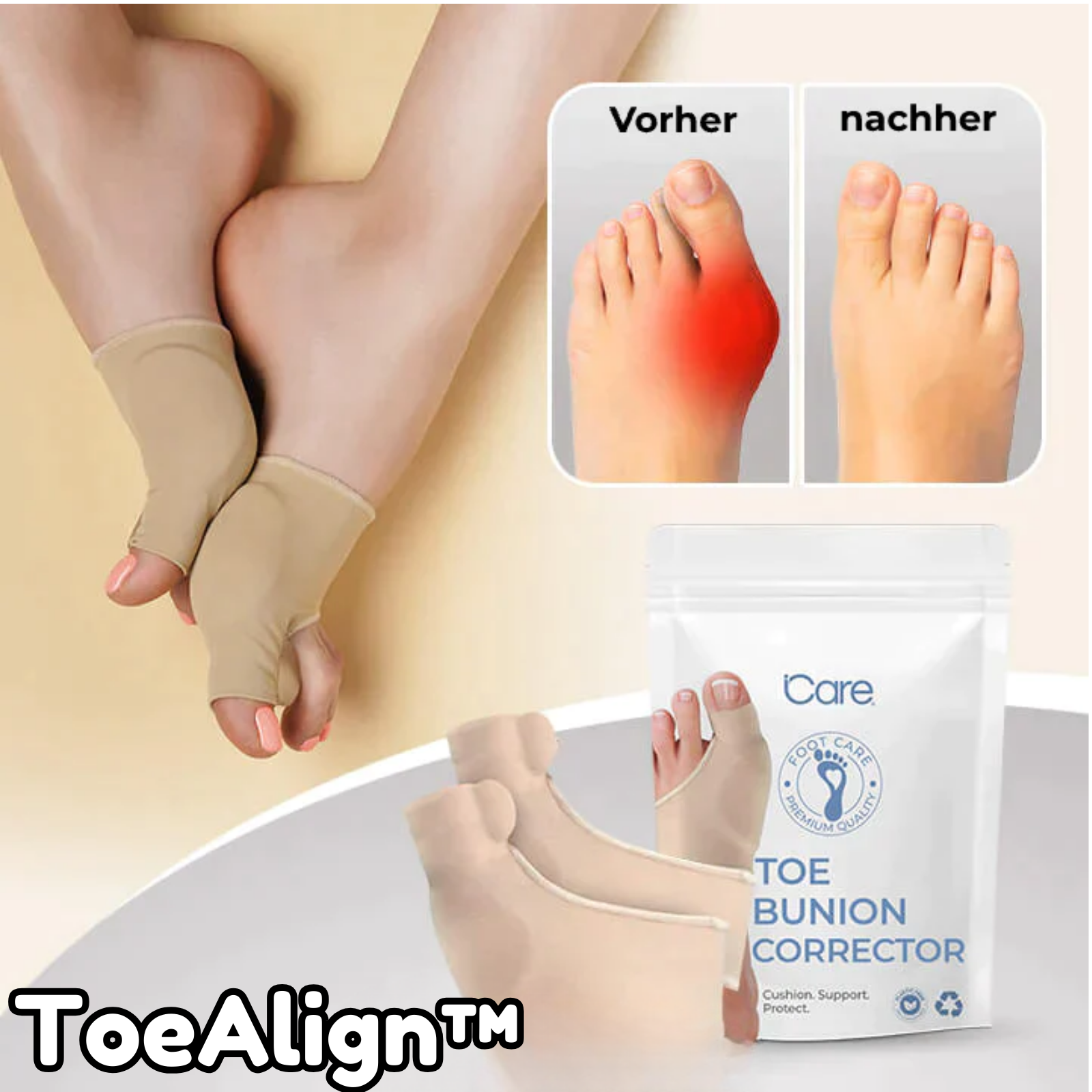 ToeAlign™ - Orthopädischer Hallux Valgus Korrektor